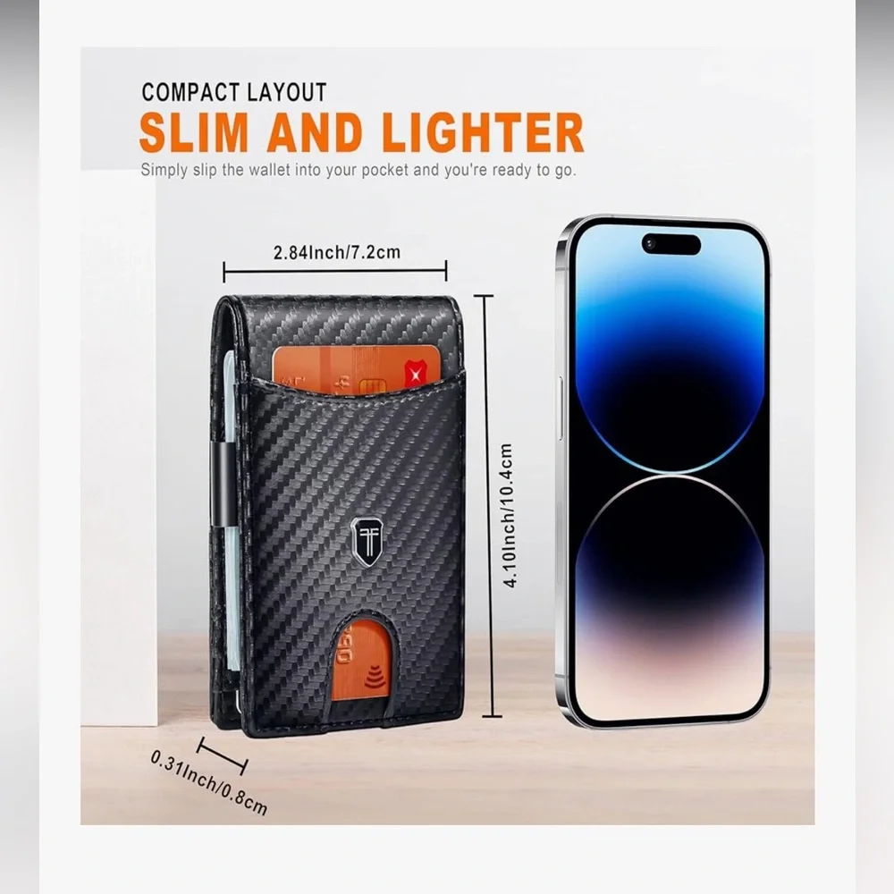 🆕 Slim Wallet for Men Minimalist Front Pocket Bifold Wallet